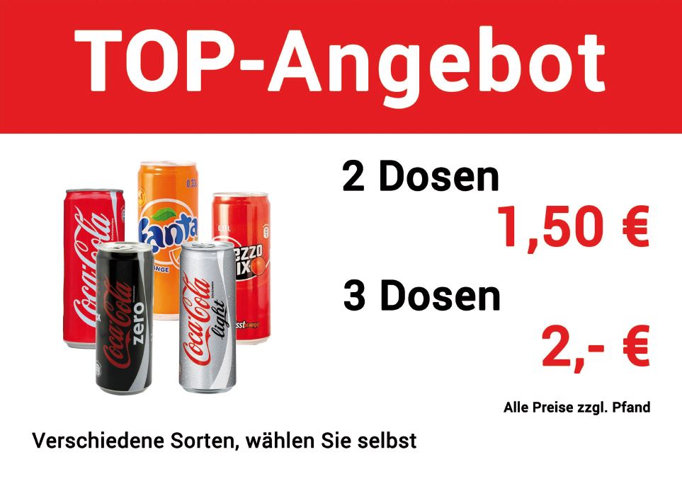 AVIA Horb - Angebot Coca Cola