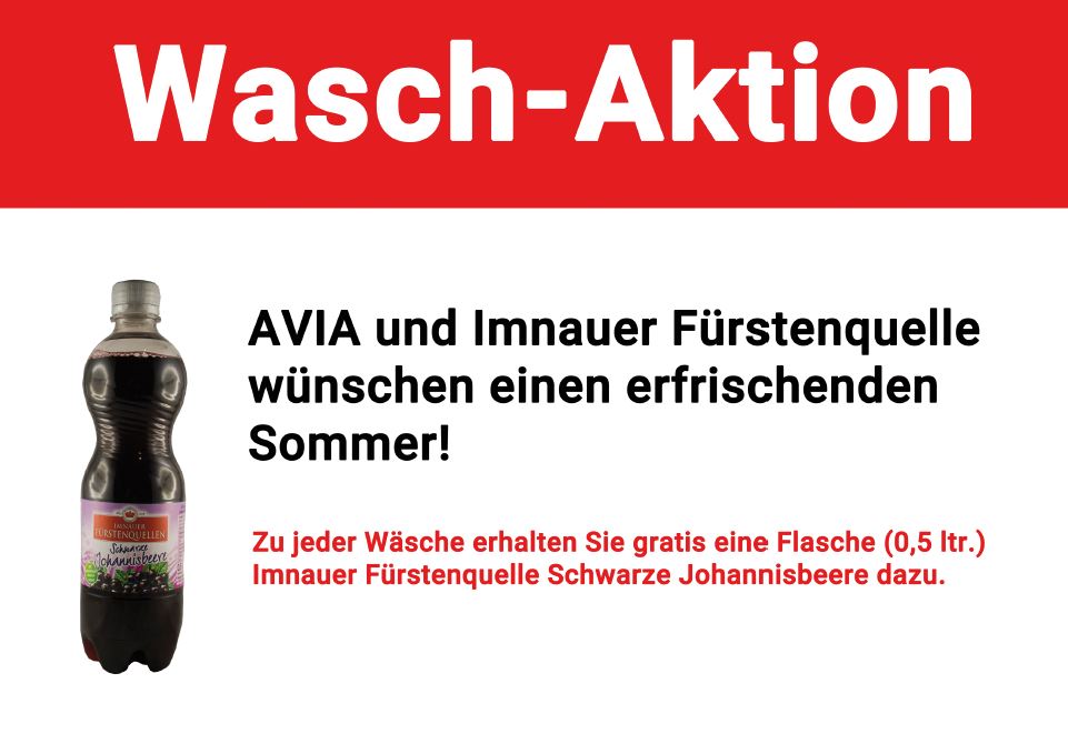 Schild Sommerwäsche 2019 mit Gratiszugabe Imnauer Schorle